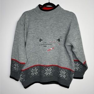 Vintage 1988 ski knit winter sweater